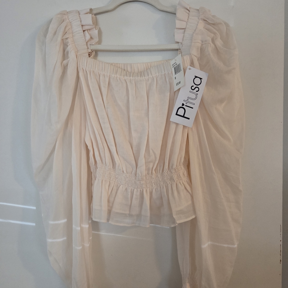 Pitusa Long Sleeve Pastel Pink Top